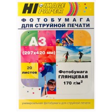 Фотобумага Hi-Image Paper глянцевая односторонняя, A3, 170 г/м2, 20 л. арт.:A202910