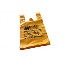 Пакет-майка Hi-Black, ПНД, цвет-желтый, 380x600 мм (в упаковке 100 шт.) арт.:pr081